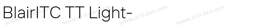 BlairITC TT Light字体转换